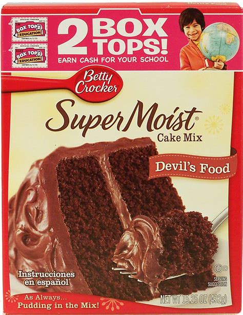 Groceries Product Infomation For Betty Crocker Super Moist Devils Food Cake Mix