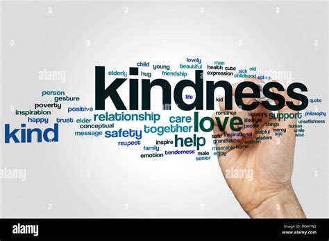 Kindness Word Cloud Concept With Love Help Related Tags Stock Photo Alamy