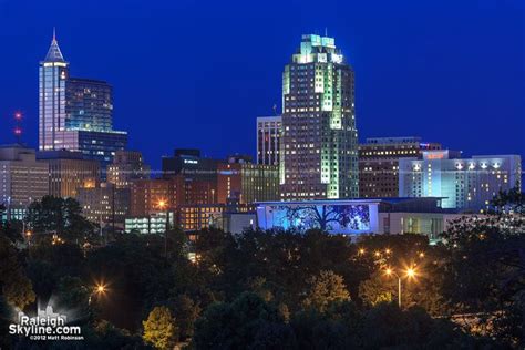 Raleigh Skyline | Downtown Raleigh Skyline after dark | Raleigh skyline ...