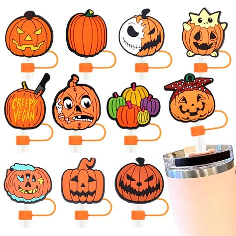 Straw Topper Halloween New Silicone Custom Straw Topper Charm Cover For