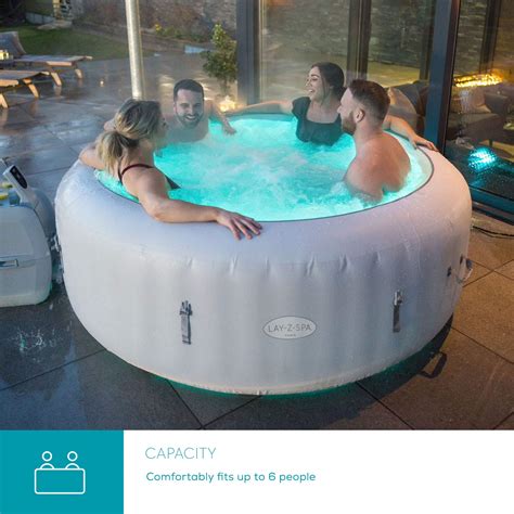 Buy Lay Z Spa Paris Hot Tub With Built In Led Light System Airjet