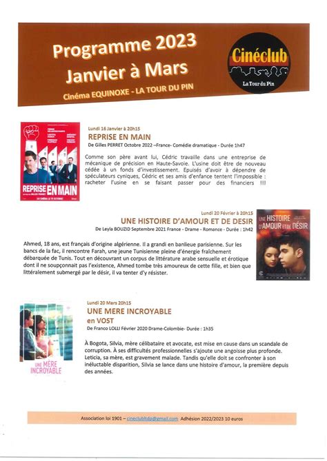 Programme 2023 de janvier à mars Commune de Val de Virieu