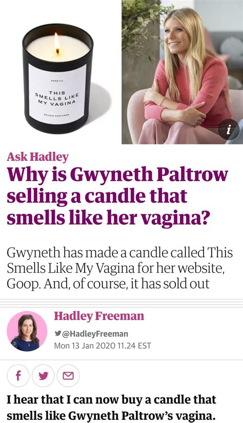 Why Is Gwyneth Paltrow Selling A Candle That Smells Like Her Vagina