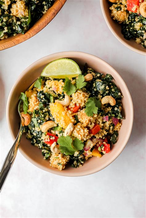 Thai Tempeh Quinoa Mango Salad Up Beet Kitchen