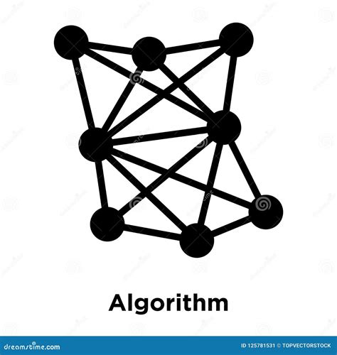 Algorithm Icon Vector Isolated On White Background Logo Concept Stock