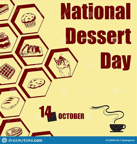 National Dessert Day Stock Vector Illustration Of Vector 259007349