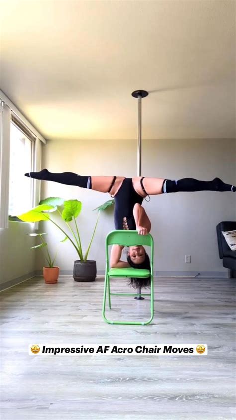 🤩 Impressive Af Acro Chair Moves 🤩 Pole Fitness Pole Dancing Fitness