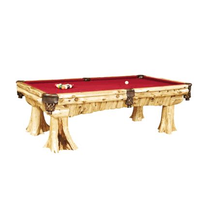 Fireside Lodge Cedar Log Pool Table