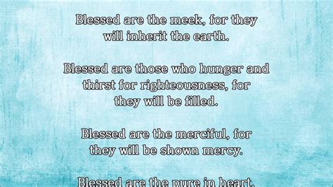 The Beatitudes Matthew 5 1~12 Daily Bible Message 1 Youtube