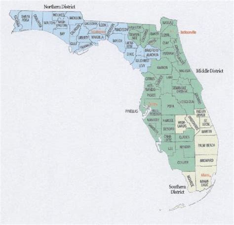 Middle District Of Florida Map - Table Rock Lake Map