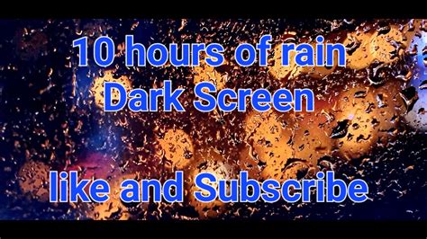 10 Hours Black Screen Soft Rain Overcome Insomnia With Low Pitch For