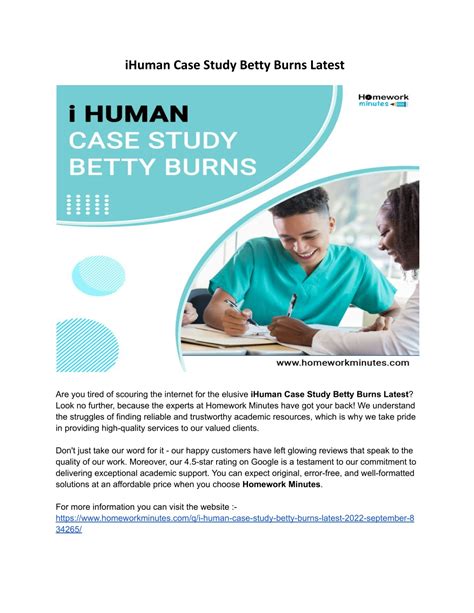 Ppt Ihuman Case Study Betty Burns Latest Powerpoint Presentation