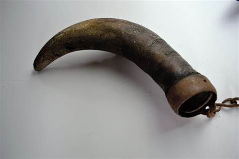 Early American Axel Grease Buffalo Horns Circa 1830