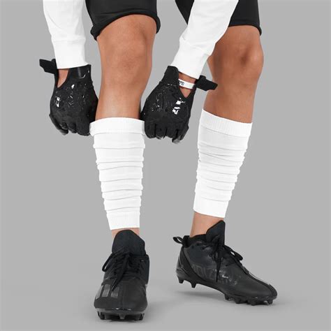 White Football Leg Sleeves 2 Pairs Alpha Performance