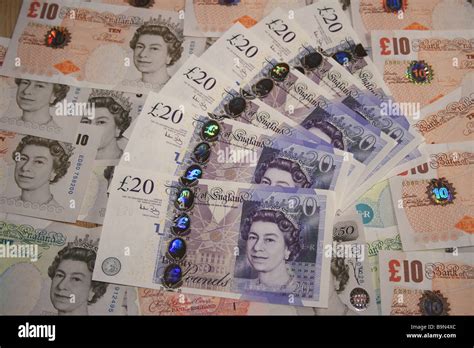 money, various British Pound notes. Photo by Willy Matheisl Stock Photo - Alamy