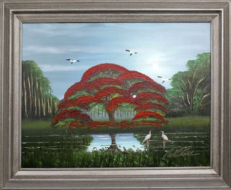 Lot Al Black Florida Highwaymen Moonlit Poinciana