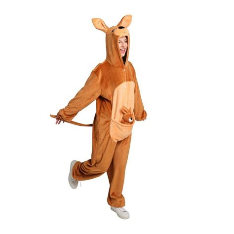 Spartys Kangaroo Onesie Adult Costume Multicoloured X Large