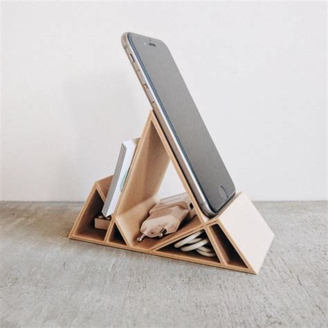 Support Telephone Mobile En Bois Mountain Stand Minimum Design