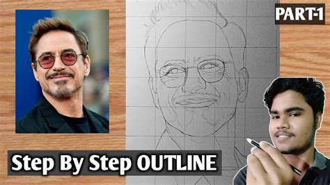 Tony Stark🔥 Outline Step By Step Drawing Ll How To Draw Tony Stark Ll