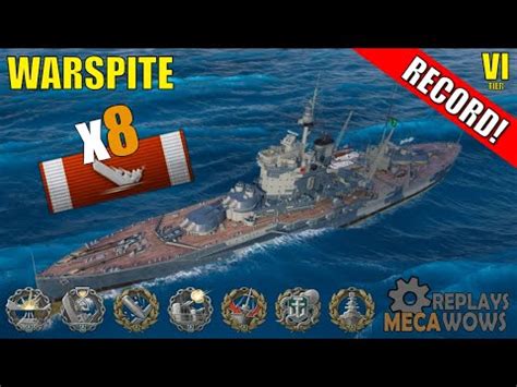 Warspite Kills K Damage World Of Warships Gameplay Youtube