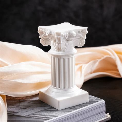 Roman Pillar Greek Column Statue Pedestal Candlestick Stand Figurine