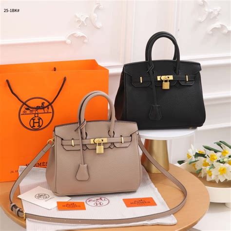 Tas Hermes 25 1bk Birkin 25 Togo Leather Gold Hardware Semi Platinum