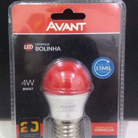 Lampada Led Avant Bolinha W Vermelha Leroy Merlin