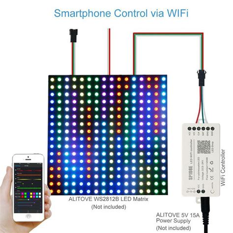 Controlador SP108E V2 para tiras de led con efectos dinámicos Wifi