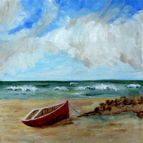 On The Beach Oil Painting By Maddalena Pacini Artfinder