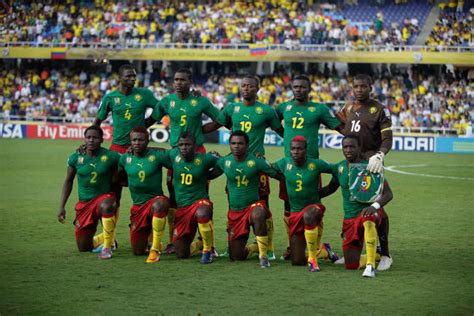 Cameroon Soccer Players Pose Pictures Before Editorial Stock Photo ...