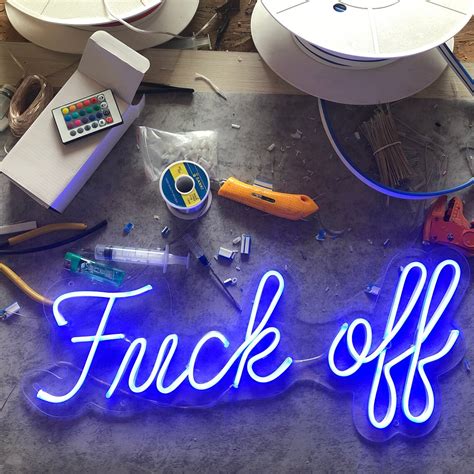 Custom Fuck Off Neon Sign Text Led Neon Lights Room Bar Home Etsy