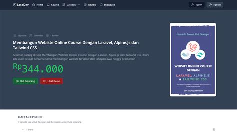 EBook Membangun Website Online Course Dengan Laravel Alpine Js Dan