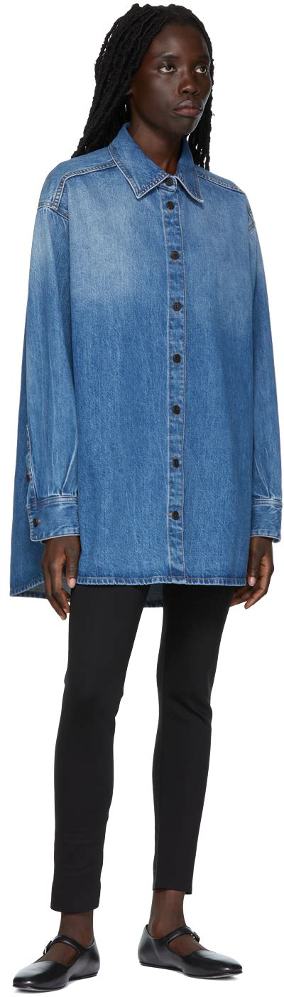 The Row Blue Frannie Denim Shirt The Row