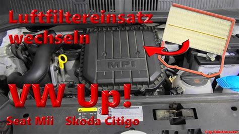 Vw Up Luftfilter Erneuern Luftfiltereinsatz Wechseln Filter