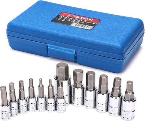 Hex Bit Socket Set Premium S2 Alloy Steel 13 Piece Metric 2mm 14mm