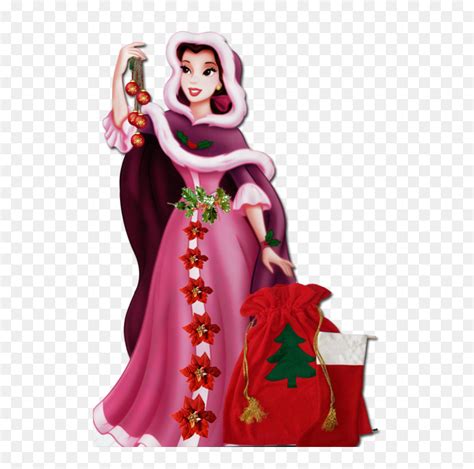 Belle Christmas Disney Princess Hd Png Download Vhv