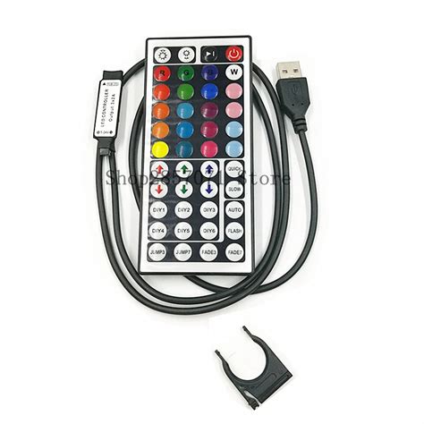 44Key USB LED RGB Controller IR Remote Control LED Light Dimmer For SMD