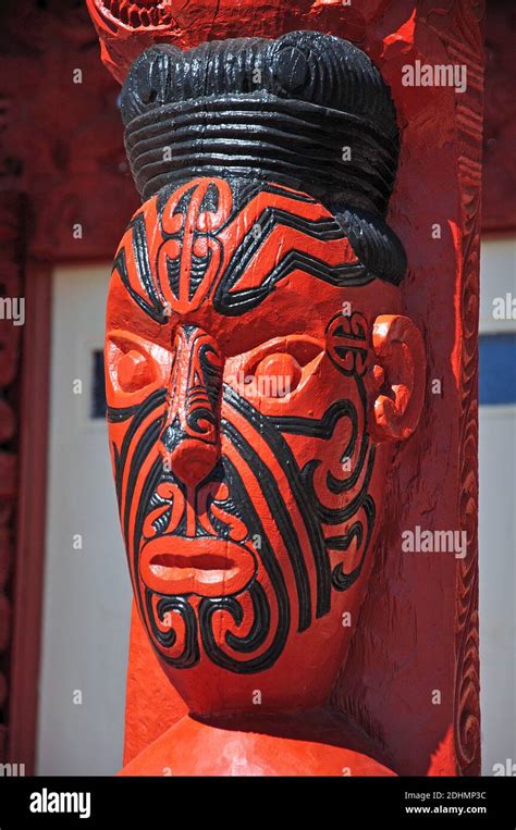 Carvings On The Meeting House Wharenui Whakarewarewa Living Thermal