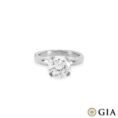 Platinum Round Brilliant Cut Diamond Ring 224ct Ivs2 Rich Diamonds