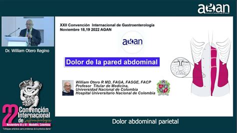 Dolor De La Pared Abdominal Dr William Otero Agan 2022 Youtube