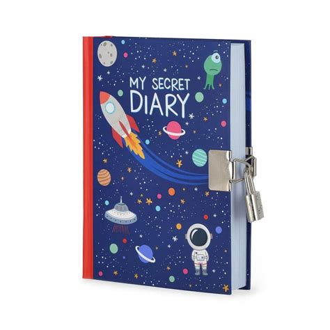 Mi Diario Secreto Personal Space Rocket Diario Con Candado Para Niño