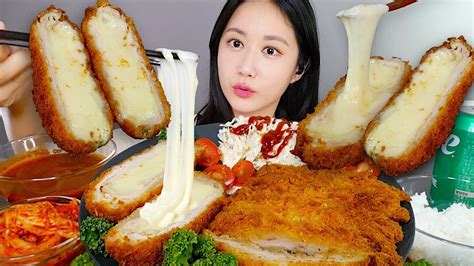 Cheese Pork Cutlet Eating Show