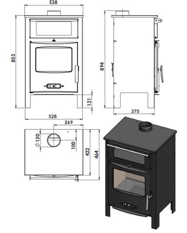 Estufa De Le A Lacunza Sagra Ch Con Horno Oferta Chimeneas Ru Z