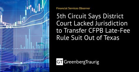 5th Circuit Says District Court Lacked Jurisdiction To Transfer CFPB