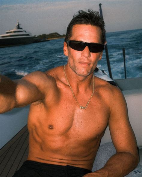 Tom Brady Shows Off Ripped Physique In Topless Boat Snap As Nfl Legend