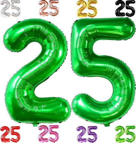 Amazon KatchOn Dark Green 25 Balloon Numbers 40 Inch 25th