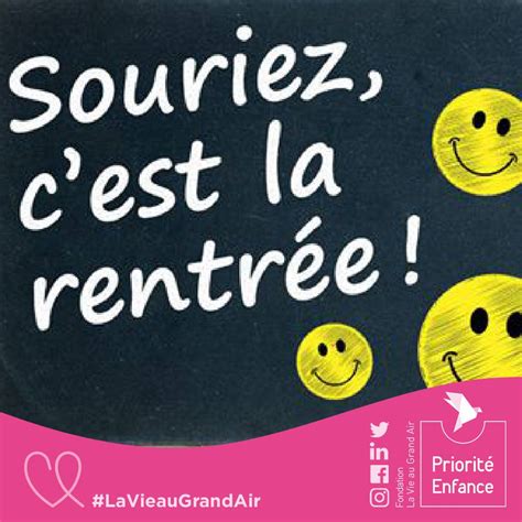 Souriez C Est La Rentr E Fondation La Vie Au Grand Air