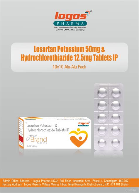 Losartan Potassium Mg Hydrochlorthiazide Mg Tablet Logos Pharma