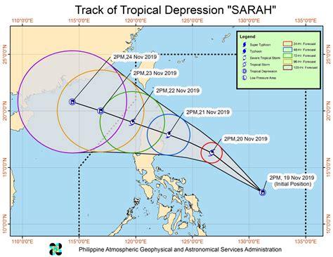 Tropical Depression Sarah Joins Typhoon Ramon Inside PAR