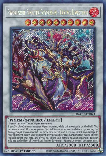 Swordsoul Sinister Sovereign Qixing Longyuan Yugioh Top Decks